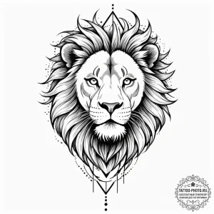 Tattoo design for an arm, a lion's head, but... - эскиз тату (№1751766875_0, 06.07.2025 01:54) — tattoo-photo.ru