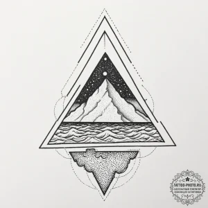 Tattoo design for shoulder, a stylized pyrami... - эскиз тату (№1751768093_0, 06.07.2025 02:14) — tattoo-photo.ru