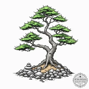Tattoo design for shoulder, a peaceful japane... - эскиз тату (№1751768269_0, 06.07.2025 02:17) — tattoo-photo.ru