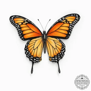 Tattoo design for shoulder, a beautiful monar... - эскиз тату (№1751769285_0, 06.07.2025 02:34) — tattoo-photo.ru