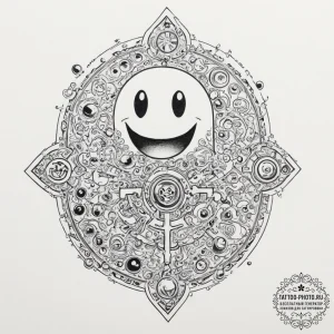 Tiny tattoo design, a tiny ghost from pac-man... - эскиз тату (№1751769622_0, 06.07.2025 02:40) — tattoo-photo.ru