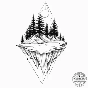 Tattoo design for shoulder, a floating geomet... - эскиз тату (№1751769873_0, 06.07.2025 02:44) — tattoo-photo.ru