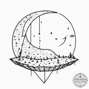 Tattoo design for an arm, a lonely swing set... - эскиз тату (№1751771682_0, 06.07.2025 03:14) — tattoo-photo.ru
