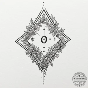 Tiny tattoo design, a glyph for "growth", a s... - эскиз тату (№1751771767_0, 06.07.2025 03:16) — tattoo-photo.ru