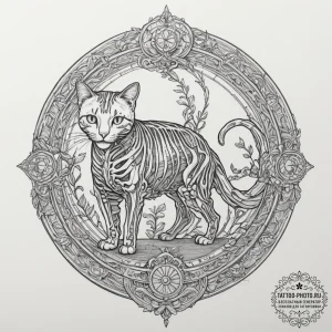 Tattoo design for an arm, a diagram of schröd... - эскиз тату (№1751771937_0, 06.07.2025 03:18) — tattoo-photo.ru