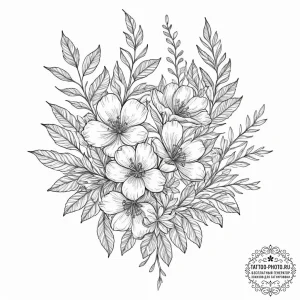 группа 4: elegant linework & fine line botani... - эскиз тату (№1751772245_0, 06.07.2025 03:24) — tattoo-photo.ru