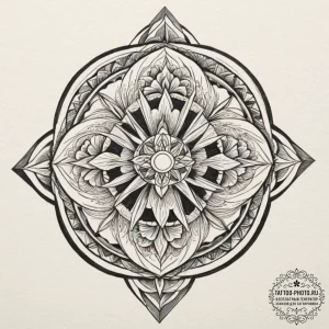 Tattoo design for shoulder, a pattern of repe... - эскиз тату (№1751772324_0, 06.07.2025 03:25) — tattoo-photo.ru