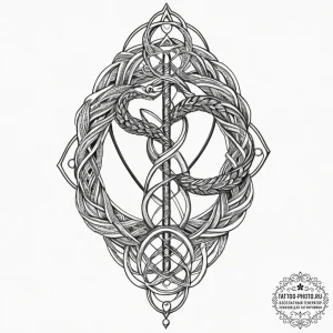 Tattoo design for an arm, a dna helix, but th... - эскиз тату (№1751774525_0, 06.07.2025 04:02) — tattoo-photo.ru