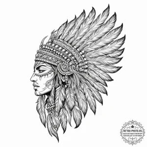 Tattoo design for shoulder, a tribal warrior'... - эскиз тату (№1751777247_0, 06.07.2025 04:47) — tattoo-photo.ru