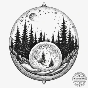 Tattoo design for shoulder, a detailed crysta... - эскиз тату (№1751777335_0, 06.07.2025 04:48) — tattoo-photo.ru