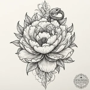 Tattoo design for shoulder, a large, blooming... - эскиз тату (№1751777673_0, 06.07.2025 04:54) — tattoo-photo.ru