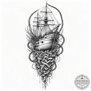 Tattoo design for a leg, the muscles of the t... - эскиз тату (№1751779113_0, 06.07.2025 05:18) — tattoo-photo.ru