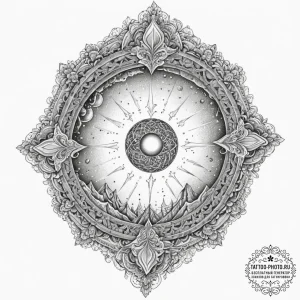 Tattoo design for shoulder, a cross-section o... - эскиз тату (№1751779967_0, 06.07.2025 05:32) — tattoo-photo.ru