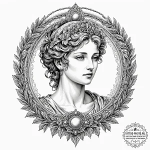 Tattoo design for an arm, a classic roman sta... - эскиз тату (№1751780764_0, 06.07.2025 05:46) — tattoo-photo.ru