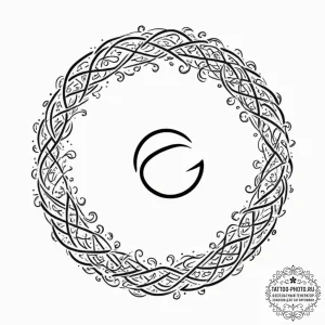 Tiny tattoo design, a glyph for "creative cha... - эскиз тату (№1751780981_0, 06.07.2025 05:49) — tattoo-photo.ru