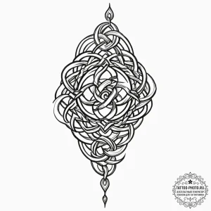 Tattoo design for a leg, a complex celtic kno... - эскиз тату (№1751781313_0, 06.07.2025 05:55) — tattoo-photo.ru