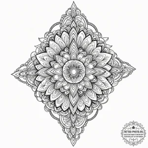 Tattoo design for shoulder, a beautiful manda... - эскиз тату (№1751781905_0, 06.07.2025 06:05) — tattoo-photo.ru