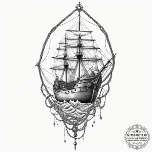 Tattoo design for a leg, the muscles of the t... - эскиз тату (№1751785191_0, 06.07.2025 06:59) — tattoo-photo.ru