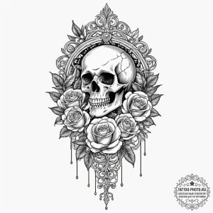 Tattoo design for a leg, a beautiful filigree... - эскиз тату (№1751786285_0, 06.07.2025 07:18) — tattoo-photo.ru