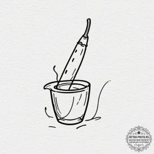 Tiny tattoo design, a "loading" bar, stuck at... - эскиз тату (№1751787296_0, 06.07.2025 07:34) — tattoo-photo.ru
