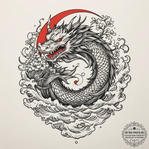 A graphic novel panel of the gate to the upsi... - эскиз тату (№1751790930_0, 06.07.2025 08:35) — tattoo-photo.ru