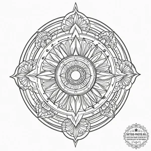 Astrolabe, concept art for tattoo, rough sket... - эскиз тату (№1751791499_0, 06.07.2025 08:44) — tattoo-photo.ru