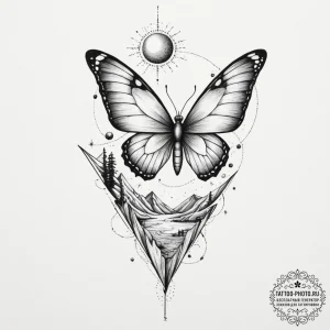 Tattoo sketch a solar sail ship, its sail a g... - эскиз тату (№1751792512_0, 06.07.2025 09:01) — tattoo-photo.ru