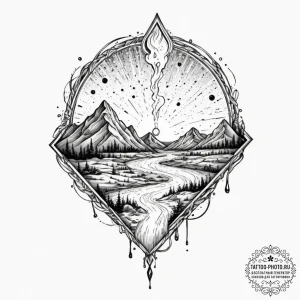 Tattoo sketch a minimalist depiction of a hor... - эскиз тату (№1751792849_0, 06.07.2025 09:07) — tattoo-photo.ru