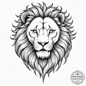 Tattoo design a stylized lion's roar or a bir... - эскиз тату (№1751794036_0, 06.07.2025 09:27) — tattoo-photo.ru