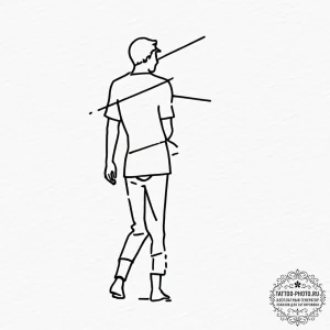 Tattoo sketch a person's shadow on a wall, bu... - эскиз тату (№1751796056_0, 06.07.2025 10:00) — tattoo-photo.ru