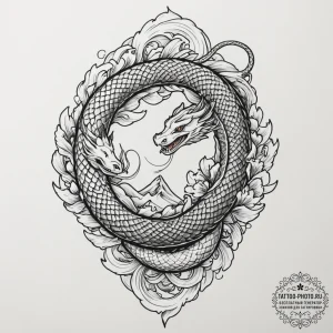Tattoo design a road that is also a snake, sh... - эскиз тату (№1751796309_0, 06.07.2025 10:05) — tattoo-photo.ru