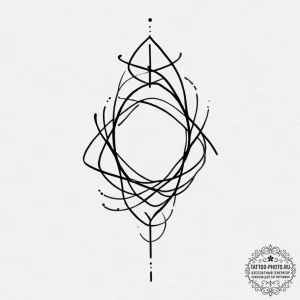 Unalome, tattoo drawing outline, minimalist t... - эскиз тату (№1751796903_0, 06.07.2025 10:15) — tattoo-photo.ru