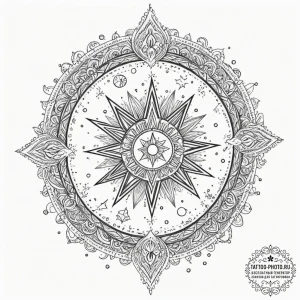 Tattoo design a falling star transforming int... - эскиз тату (№1751799723_0, 06.07.2025 11:02) — tattoo-photo.ru