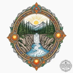 Tattoo design a powerful dam, holding back im... - эскиз тату (№1751800910_0, 06.07.2025 11:21) — tattoo-photo.ru