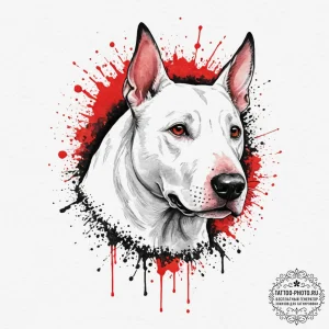 Bull terrier, tattoo drawing outline, on a cl... - эскиз тату (№1751813127_0, 06.07.2025 14:45) — tattoo-photo.ru