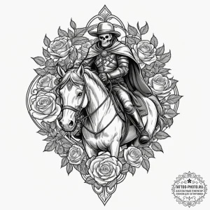 Headless horseman, tattoo drawing outline, on... - эскиз тату (№1751813551_0, 06.07.2025 14:52) — tattoo-photo.ru