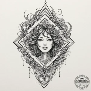 Tattoo sketch a dark, oppressive, geometric s... - эскиз тату (№1751814140_0, 06.07.2025 15:02) — tattoo-photo.ru