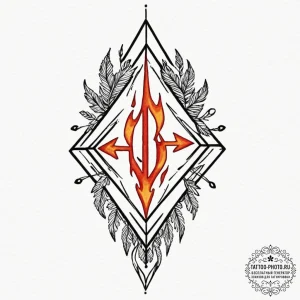 Tattoo sketch a series of arrows all pointing... - эскиз тату (№1751814225_0, 06.07.2025 15:03) — tattoo-photo.ru
