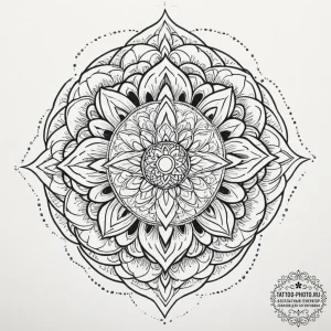 Lavender, concept art for tattoo, geometric t... - эскиз тату (№1751815821_0, 06.07.2025 15:30) — tattoo-photo.ru