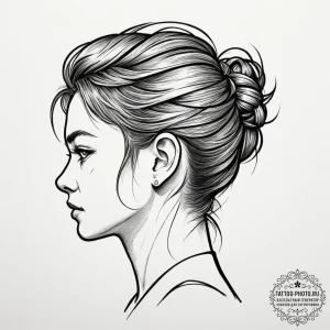 A sketch of the back of neo's head with the c... - эскиз тату (№1751815907_0, 06.07.2025 15:31) — tattoo-photo.ru