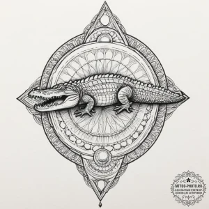 Tattoo sketch a powerful crocodile or alligat... - эскиз тату (№1751817003_0, 06.07.2025 15:50) — tattoo-photo.ru