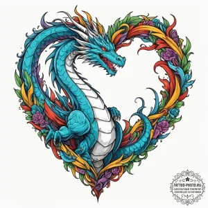 Tattoo sketch a guardian dragon coiled around... - эскиз тату (№1751819610_0, 06.07.2025 16:33) — tattoo-photo.ru