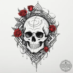 Tattoo design a minimalist ghost from a maze... - эскиз тату (№1751821593_0, 06.07.2025 17:06) — tattoo-photo.ru