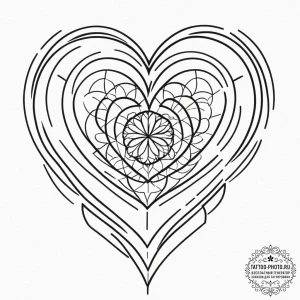 Tattoo design a blackwork heart with a unique... - эскиз тату (№1751821846_0, 06.07.2025 17:10) — tattoo-photo.ru