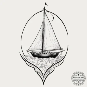 Sailboat, tattoo drawing outline, soft whip s... - эскиз тату (№1751821931_0, 06.07.2025 17:12) — tattoo-photo.ru