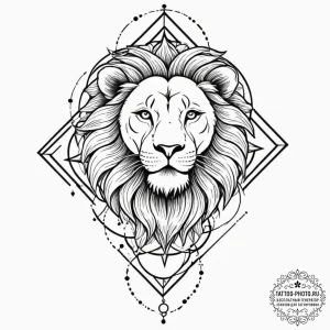 Tattoo sketch a leo constellation, its stars... - эскиз тату (№1751823064_0, 06.07.2025 17:31) — tattoo-photo.ru