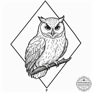 A linework tattoo of the phrase "the owls are... - эскиз тату (№1751827621_0, 06.07.2025 18:47) — tattoo-photo.ru