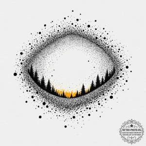 Tattoo sketch a powerful tremor rippling thro... - эскиз тату (№1751828633_0, 06.07.2025 19:03) — tattoo-photo.ru