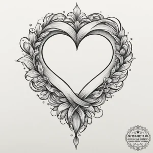 Tattoo sketch a mermaid's tail forming an inf... - эскиз тату (№1751831246_0, 06.07.2025 19:47) — tattoo-photo.ru