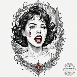 A linework tattoo of the iconic shower scene... - эскиз тату (№1751833265_0, 06.07.2025 20:21) — tattoo-photo.ru